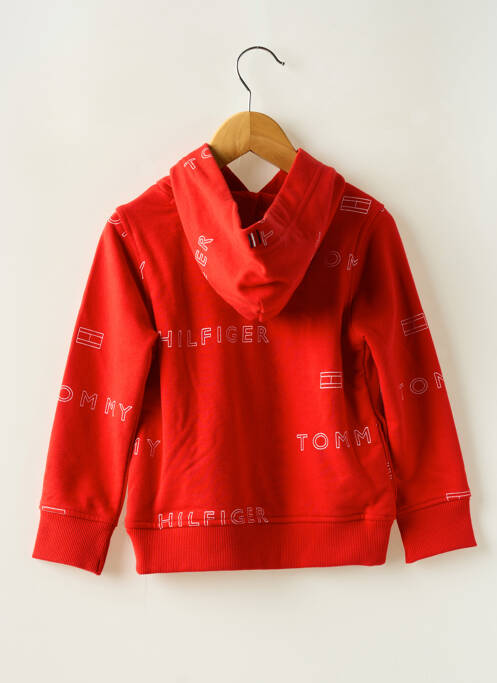 Hanorac cu glugă roșu TOMMY HILFIGER băiat
