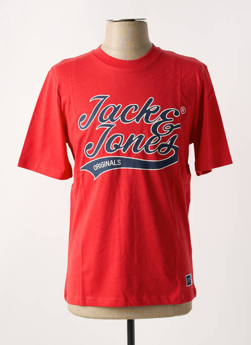 Tricou roșu JACK & JONES bărbat