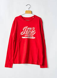 Tricou guler rotund roșu JACK & JONES garcon