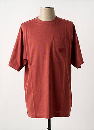 Tricou guler rotund roșu CALVIN KLEIN bărbat