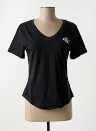 Tricou guler în v negru CALVIN KLEIN femme