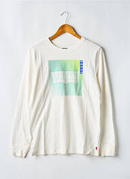 Tricou guler rotund alb LEVIS garcon