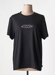 Tricou guler rotund negru VANS femme
