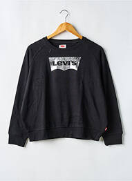 Hanorac guler rotund negru LEVIS fille
