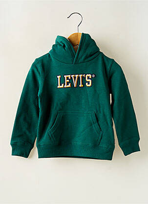 Hanorac cu glugă guler rotund verde LEVI'S băiat