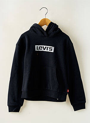 Hanorac cu glugă guler rotund negru LEVI'S fată