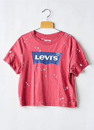 Tricou guler rotund roșu LEVI'S fată