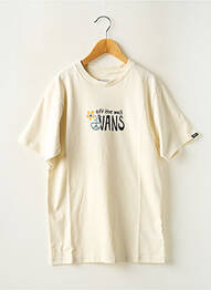 Tricou guler rotund alb VANS garcon