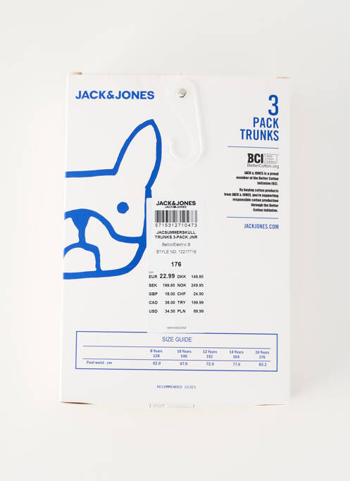 Boxer albastru JACK & JONES băiat