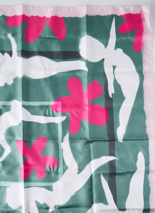 Eșarfă verde NATACHA BIRDS X SARENZA femeie