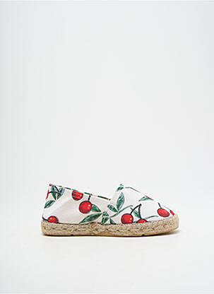 Espadrile vârf rotund vârf rotund alb LA MAISON DE L'ESPADRILLE fată