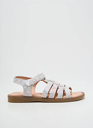 Sandale/Pantofi decupați argintiu ACEBOS fată