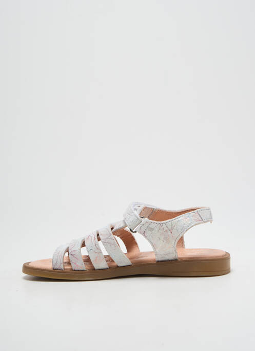 Sandale/Pantofi decupați argintiu ACEBOS fată