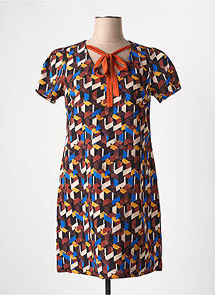 Rochie scurtă maro PAUL BRIAL femeie