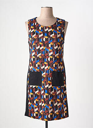 Rochie scurtă maro PAUL BRIAL femeie