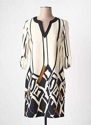 Rochie midi bej PAUL BRIAL femeie