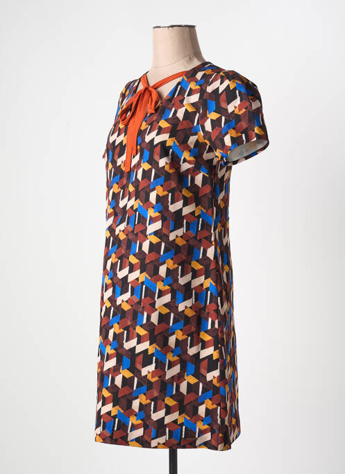 Rochie scurtă maro PAUL BRIAL femeie