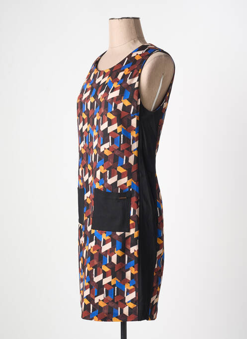 Rochie scurtă maro PAUL BRIAL femeie