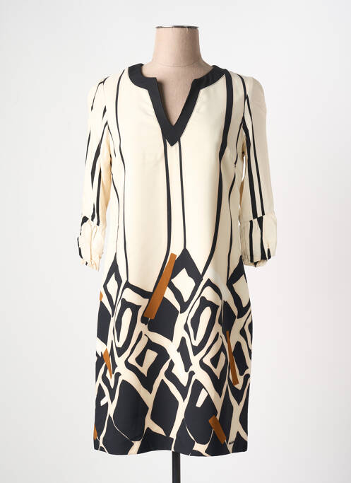 Rochie midi bej PAUL BRIAL femeie