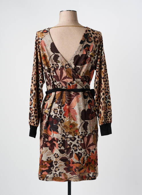 Rochie scurtă maro PAUL BRIAL femeie