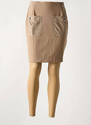 Fustă scurtă maro MALOKA femeie