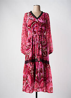 Rochie lungă roz MALOKA femeie