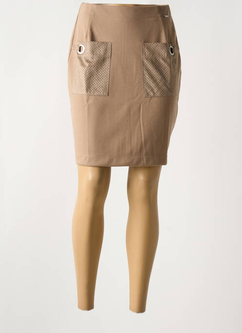 Fustă scurtă maro MALOKA femeie