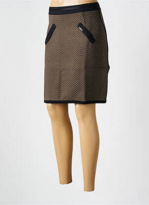 Fustă scurtă maro MALOKA femeie