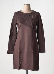 Rochie midi maro MALOKA femme