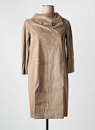 Rochie scurtă maro MALOKA femeie