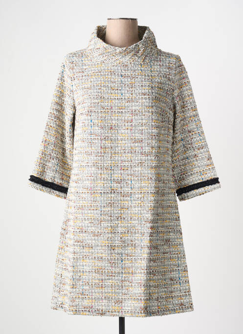 Rochie scurtă bej MALOKA femeie