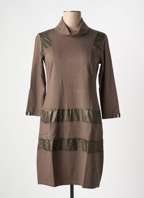 Rochie scurtă maro MALOKA femeie