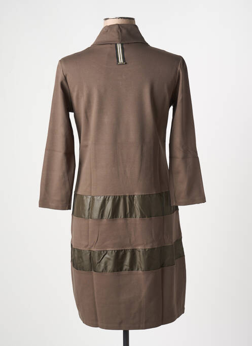 Rochie scurtă maro MALOKA femeie