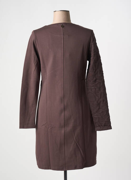 Rochie midi maro MALOKA femeie