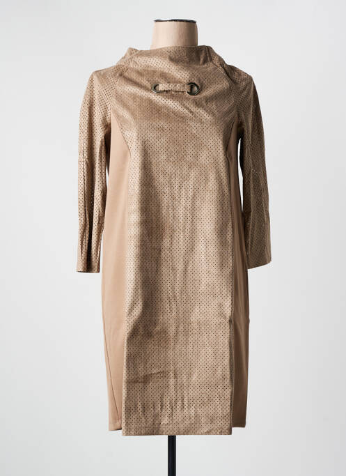 Rochie scurtă maro MALOKA femeie