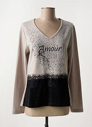 Pulover bej MALOKA femeie