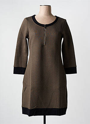 Rochie midi maro MALOKA femeie