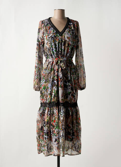 Rochie lungă negru MALOKA femeie