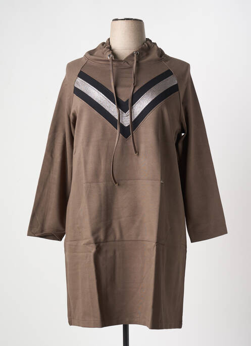 Rochie pulover maro MALOKA femeie