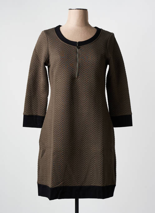 Rochie midi maro MALOKA femeie