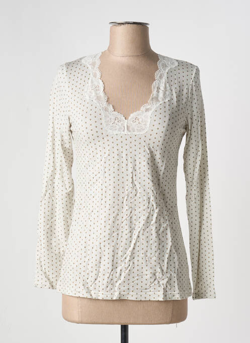 Top alb ANTIGEL femeie