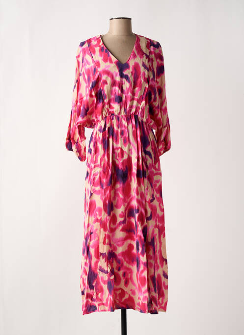 Rochie midi roz JULIE GUERLANDE femeie