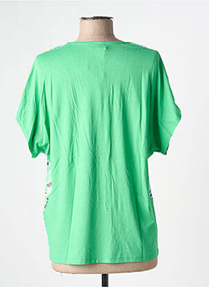 Tricou imprimeu fantezie mâneci scurte verde BARBARA LEBEK femeie