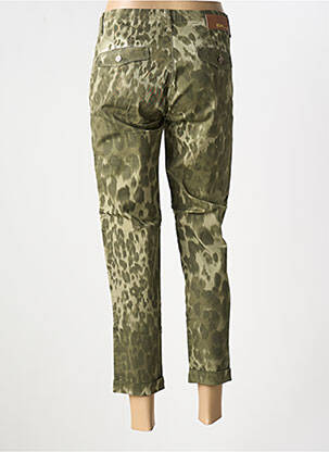 Pantalon 7/8 țesătură poplin mărime normală verde EVA KAYAN femeie