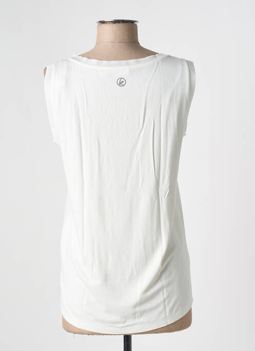 Maiou guler în v fără mâneci bej CONCEPT K femme