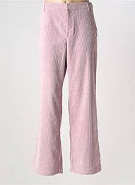 Pantalon drept elasticitate talie înaltă roz CREAM femeie