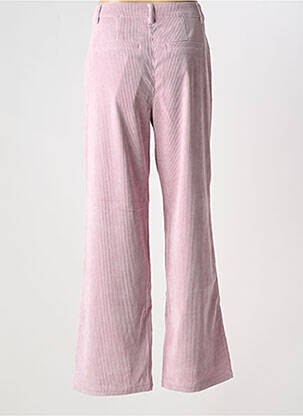 Pantalon drept elasticitate talie înaltă roz CREAM femeie