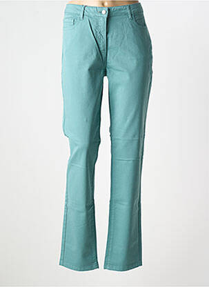 Pantalon slim țesătură poplin mărime normală verde JULIE GUERLANDE femeie