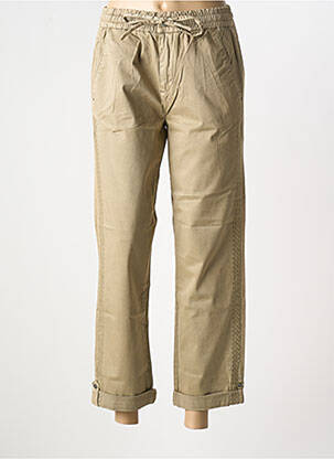 Pantalon 7/8 țesătură poplin mărime normală maro CREAM femeie