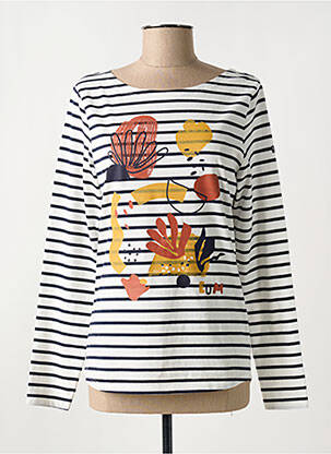 Top alb ELLE EST OU LA MER femeie